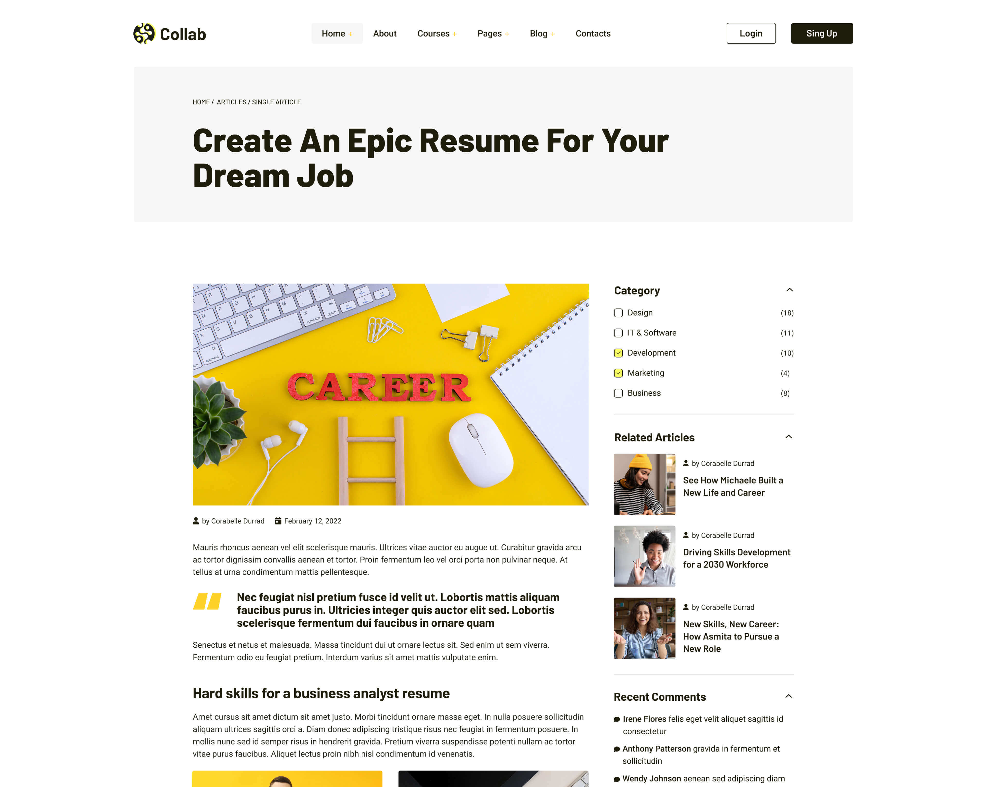 Blog Details Page