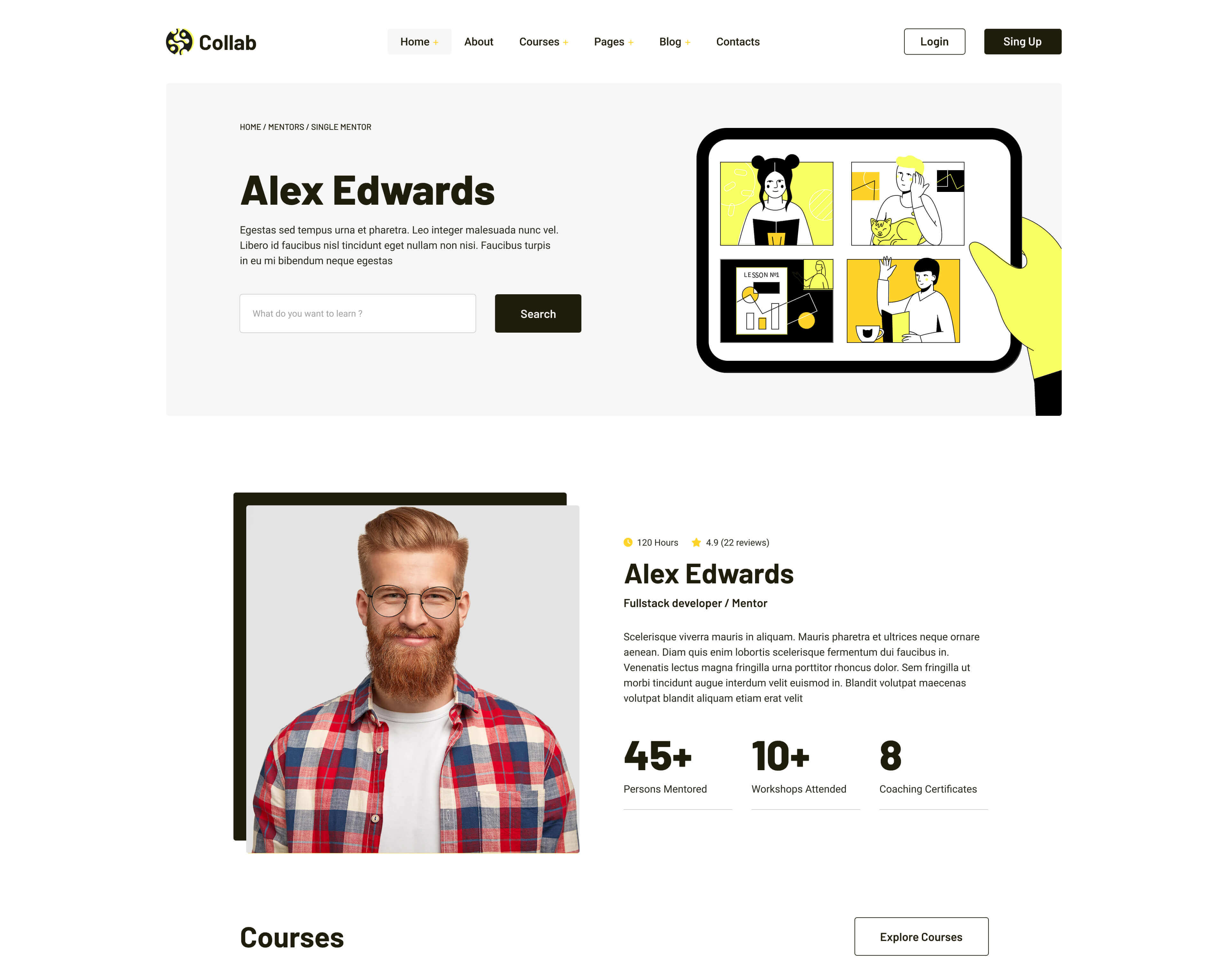 Mentor Details Page